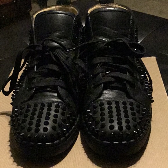 Black spike Christian Louboutin “Red Bottoms” - Picture 2 of 4